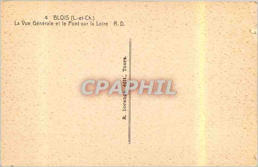 CPA Blois L et Ch La Vue generale et le Pont sur la Loire  — Verso