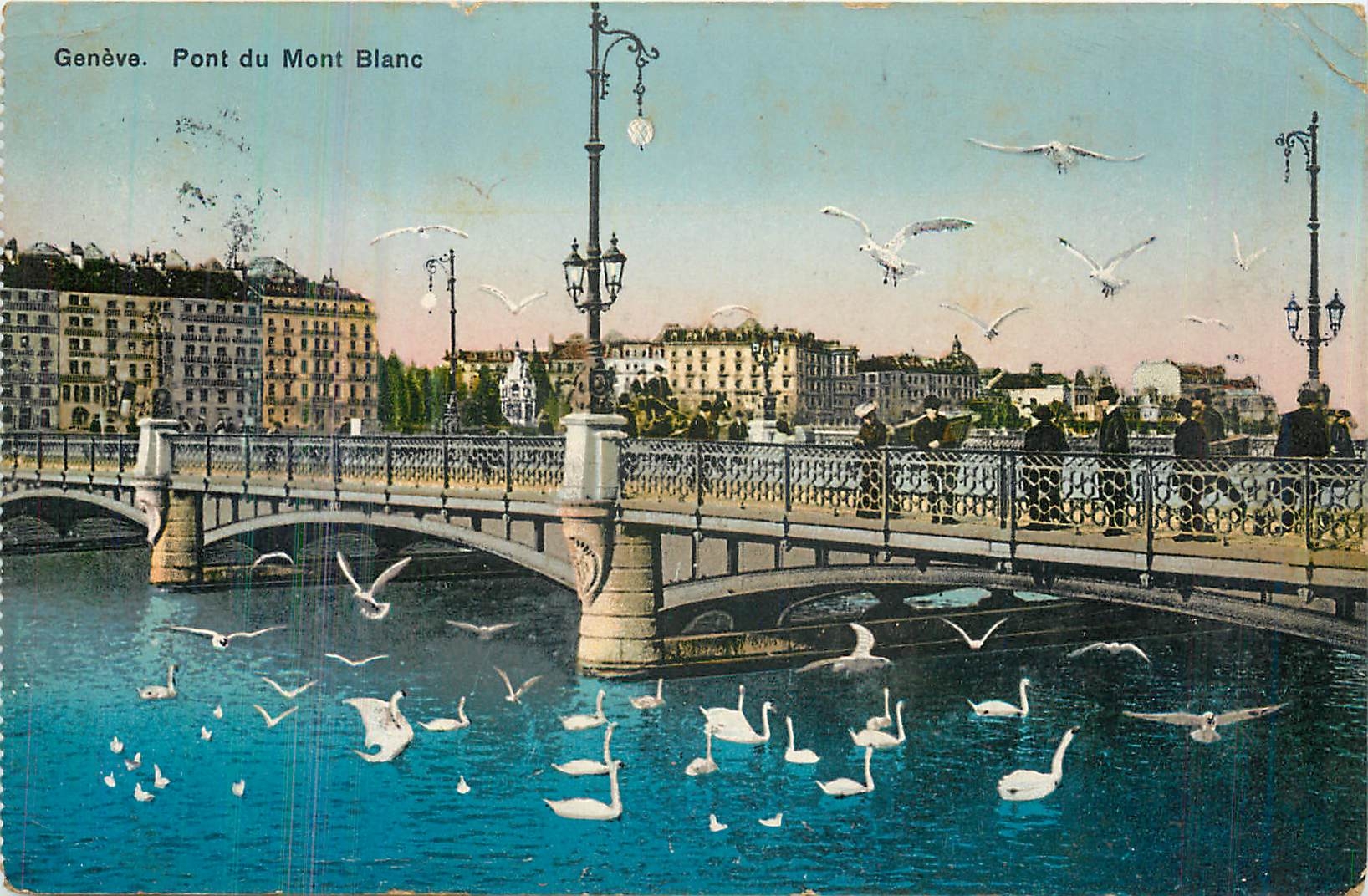 CPA Geneve Pont du Mont Blanc 