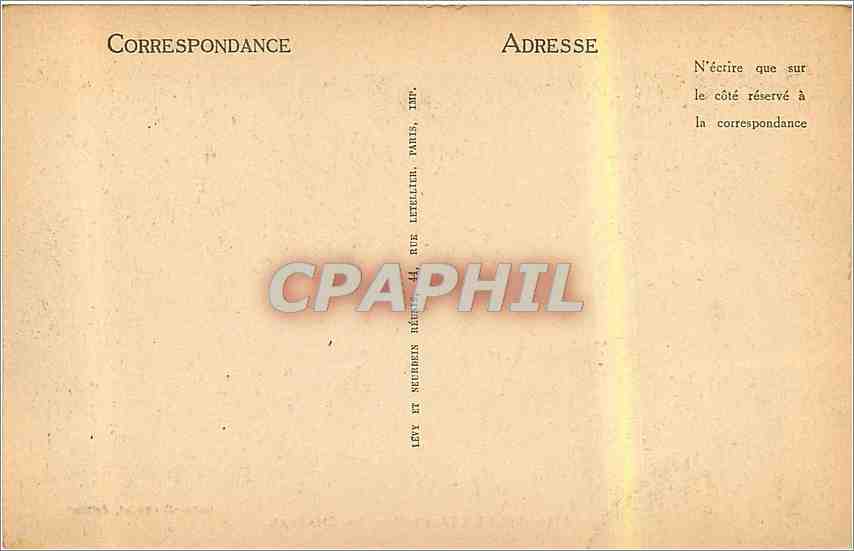CPA Chastellux Yonne Le Chateau  — Back