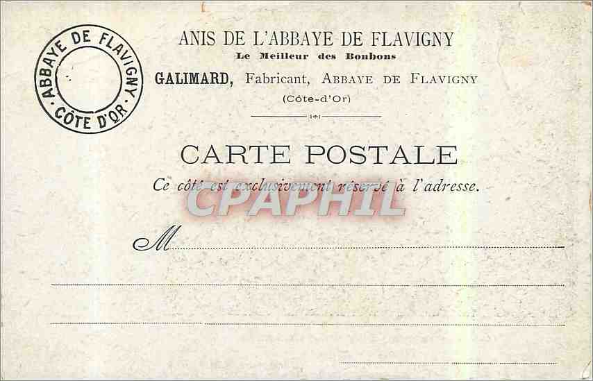 CPA Flavigny Porte du Val Cote exterieur Monument historique  — Verso