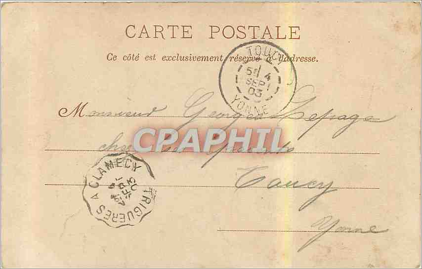 CPA Montereau faut Yonne Portail de l'Eglise Notre Dame  — Rückseite
