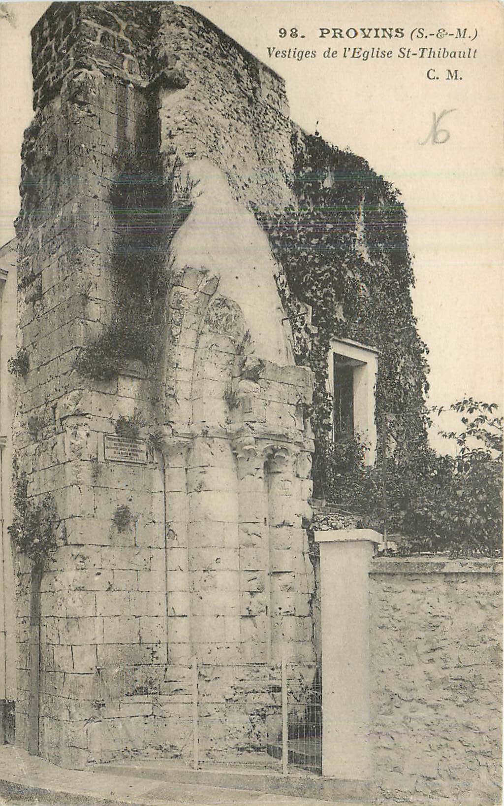 CPA Provins SM Vestiges de l'Eglise St Thibault 