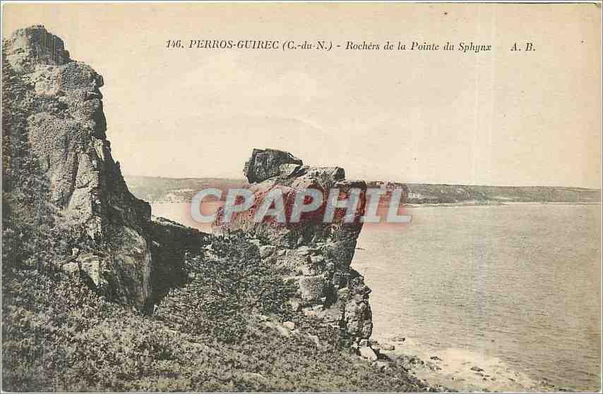 Perros-Guirec (C.-du-N.) — Rochers de la Pointe du Sphynx — A.B.
