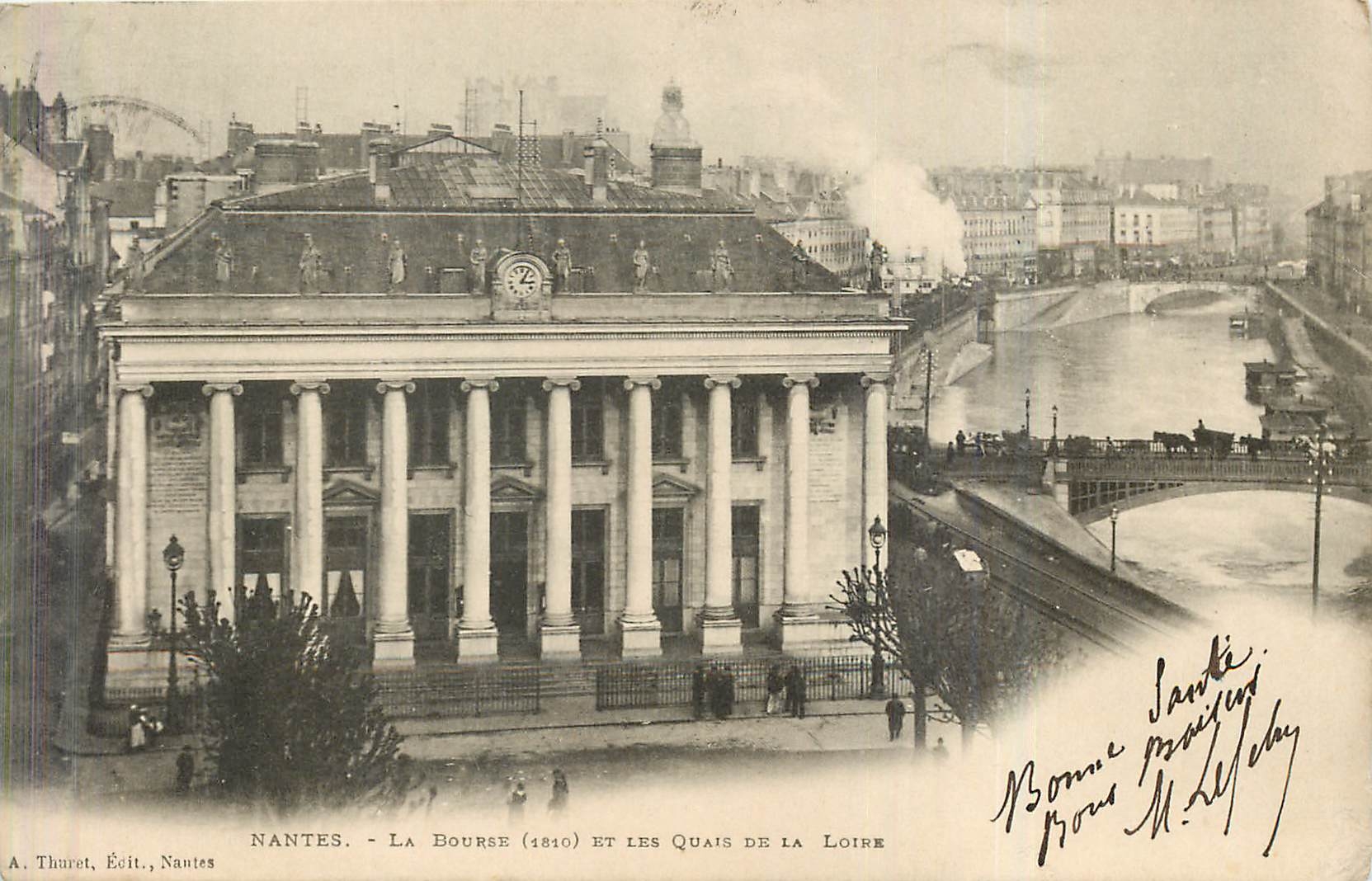 CPA Nantes La Bourec et les Quais de la Loire 