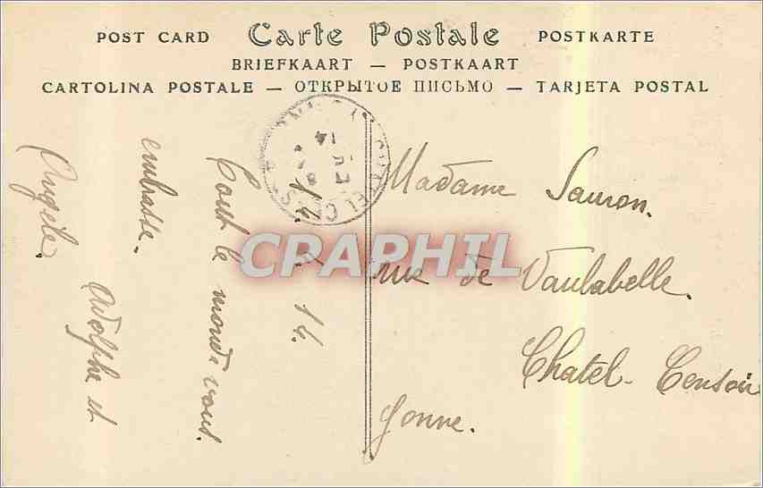 CPA Rouen La Rue de la Grosse Horloge  — Rückseite