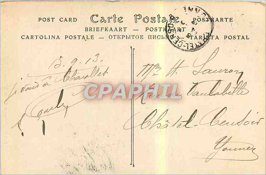 CPA Moulins Passage Moret Maison du XV siecle Epicerie — Verso