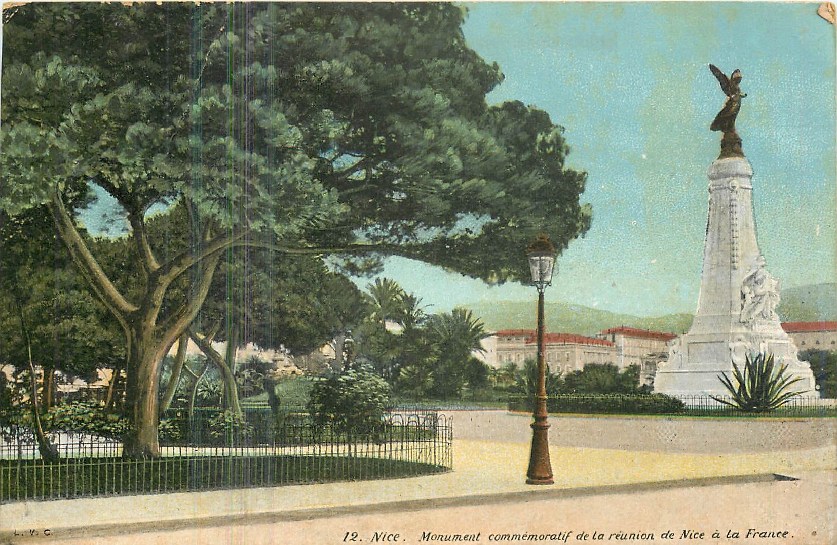 CPA Nice Monument commemoratif de la reunion de Nice a la France 