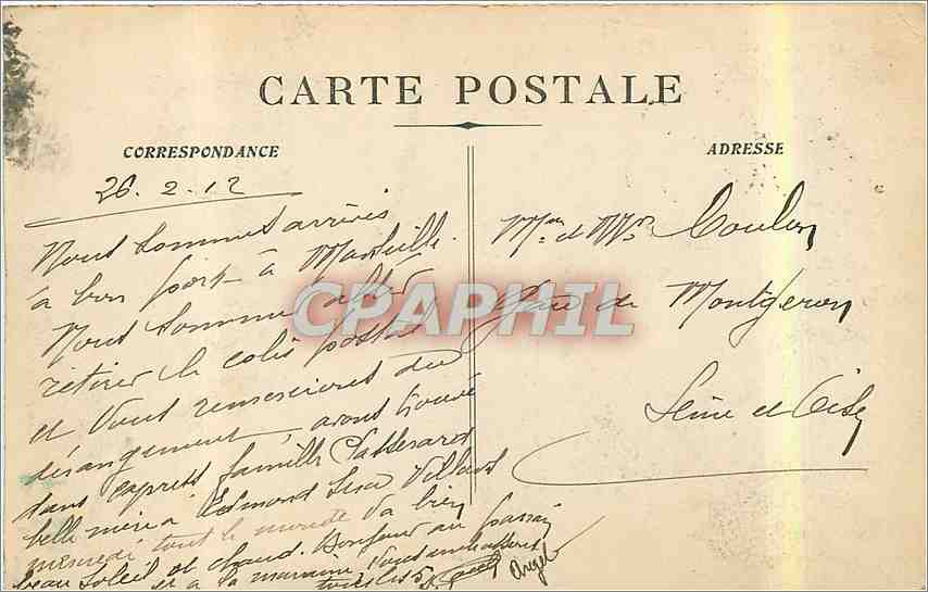Marseille - Der Quai der Brüderlichkeit — Edition der Nouvelles Galeries, Nr. 47 — Rückseite