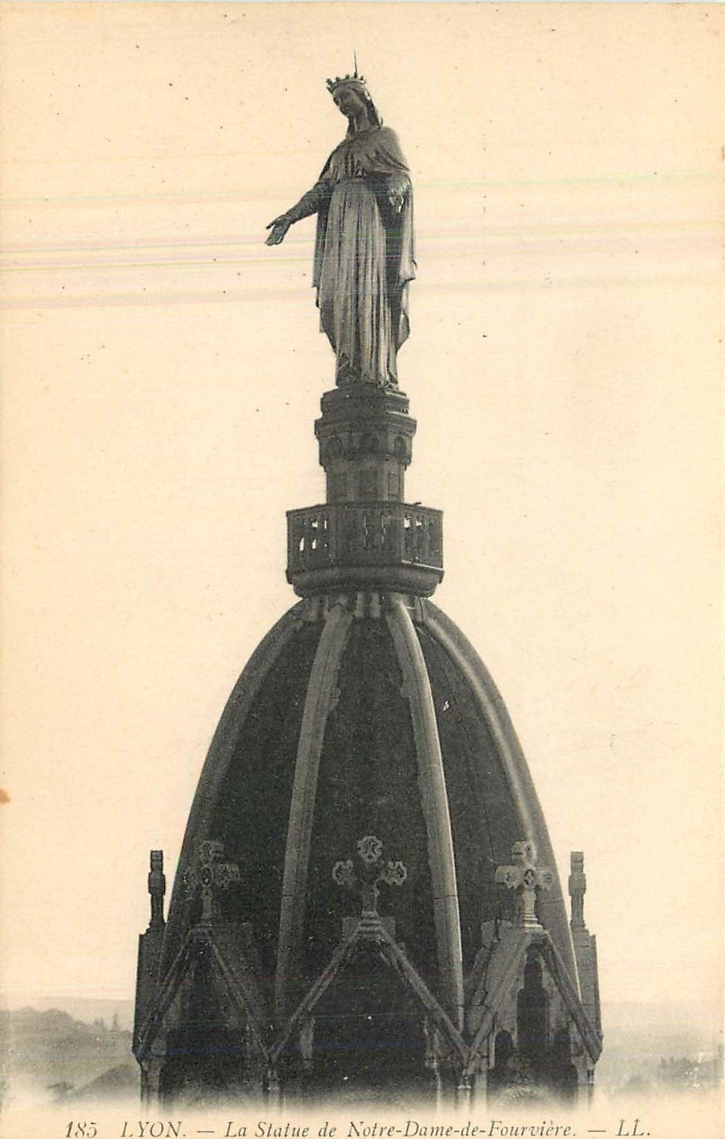 LYON — La Statue de Notre-Dame-de-Fourvière — LL. — N° 185