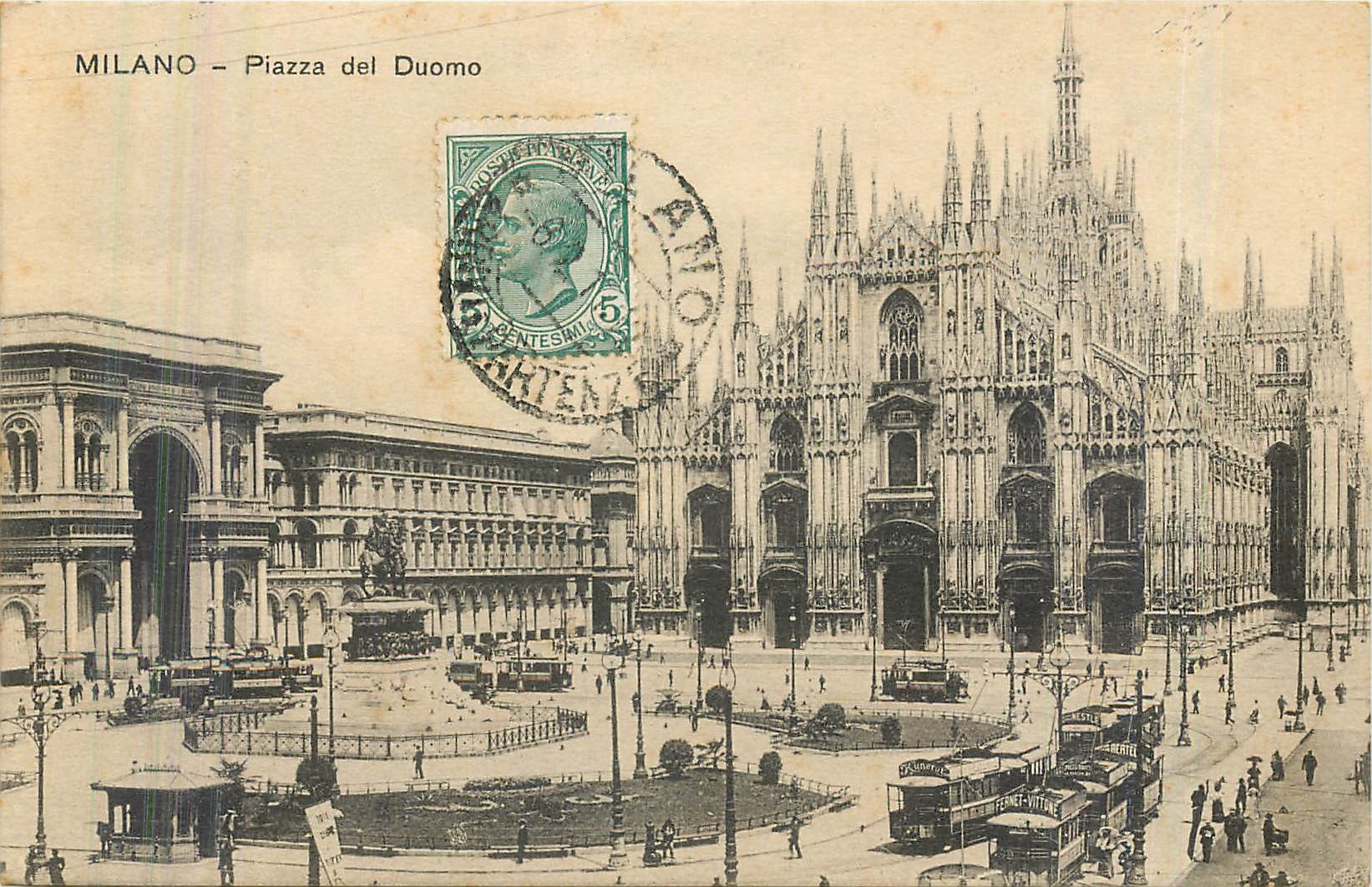 CPA Milano Piazza del Duomo Tramway