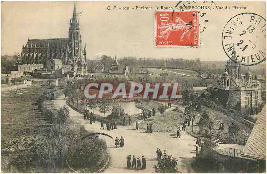 CPA Environs de Rouen Bonsecours Vue du Plateau 