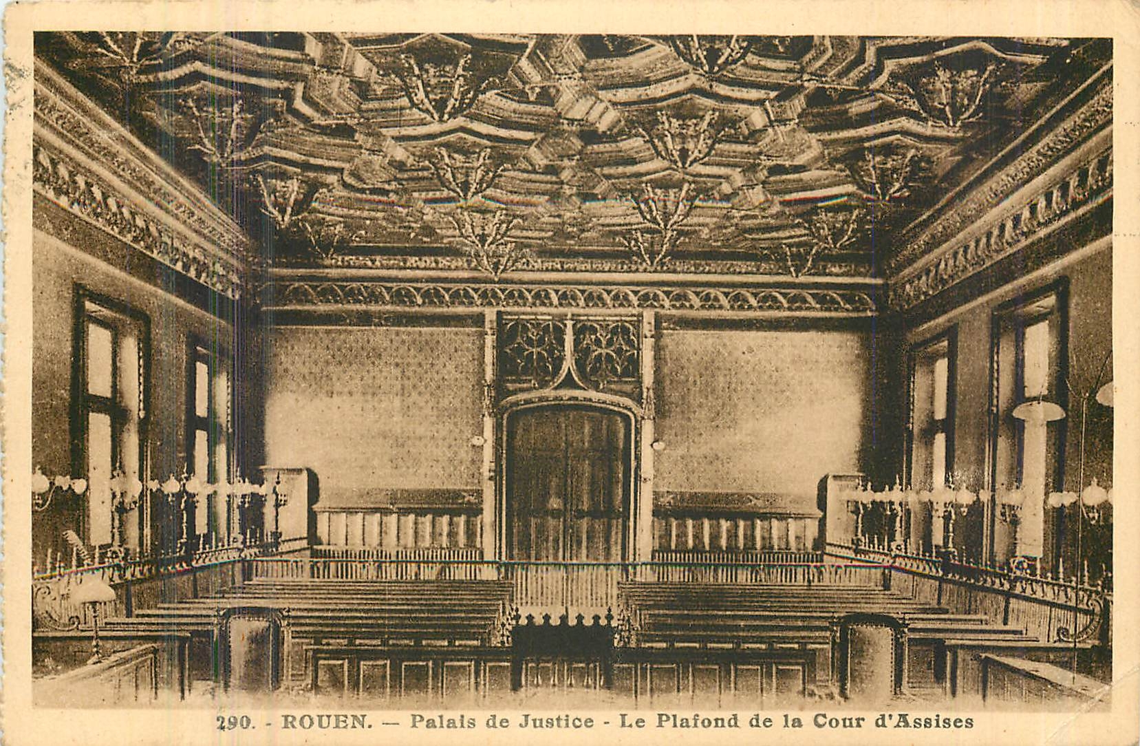 CPA Rouen Palais de Justice La Plafond de la Cour d'Assises 