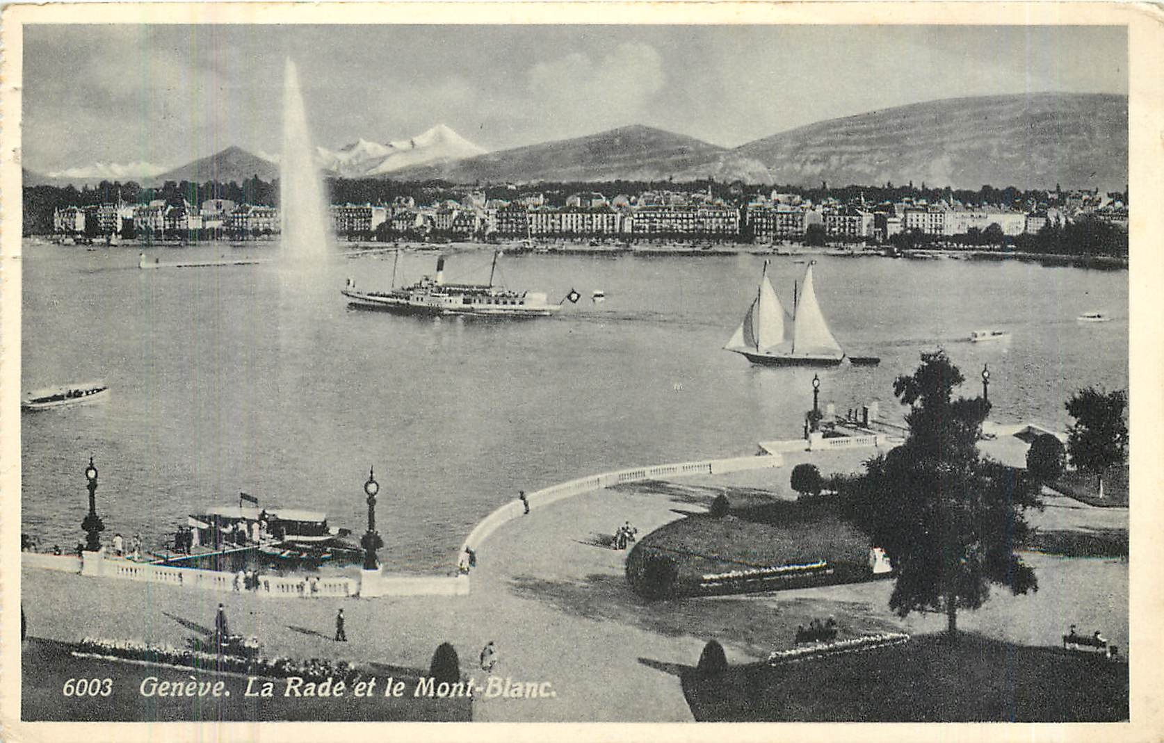 CPA Geneve La Rade et le Mont Blanc 
