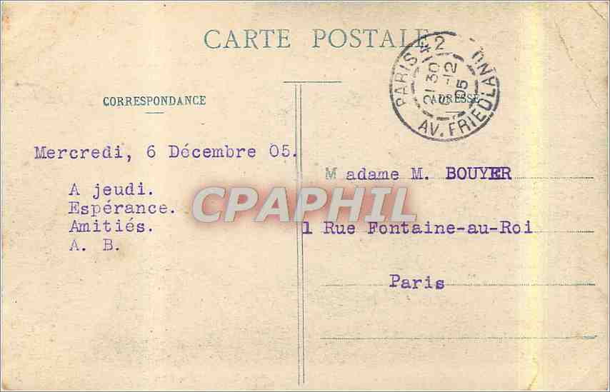 CPA Paris Bois de Boulogne Une clairiere  — Rückseite