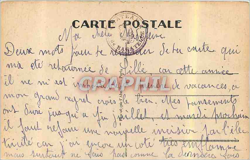 CPA Paris Bois de Boulogne Bagatelle Les Druides  — Rückseite