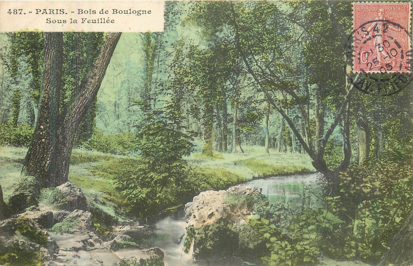 CPA Paris Bois de Boulogne Sous la Feuille 