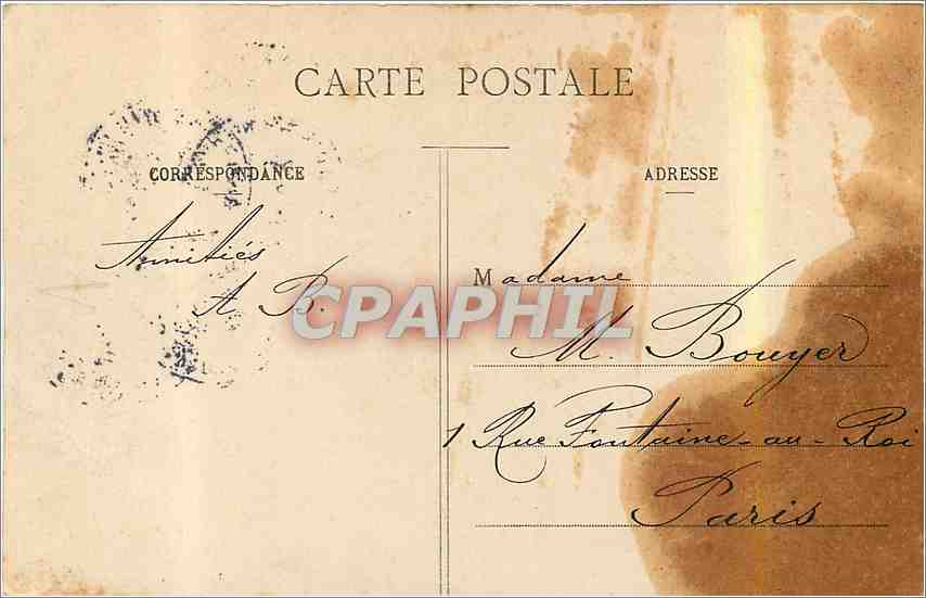CPA Paris La Petite Grotte au Bois de Boulogne  — Rückseite