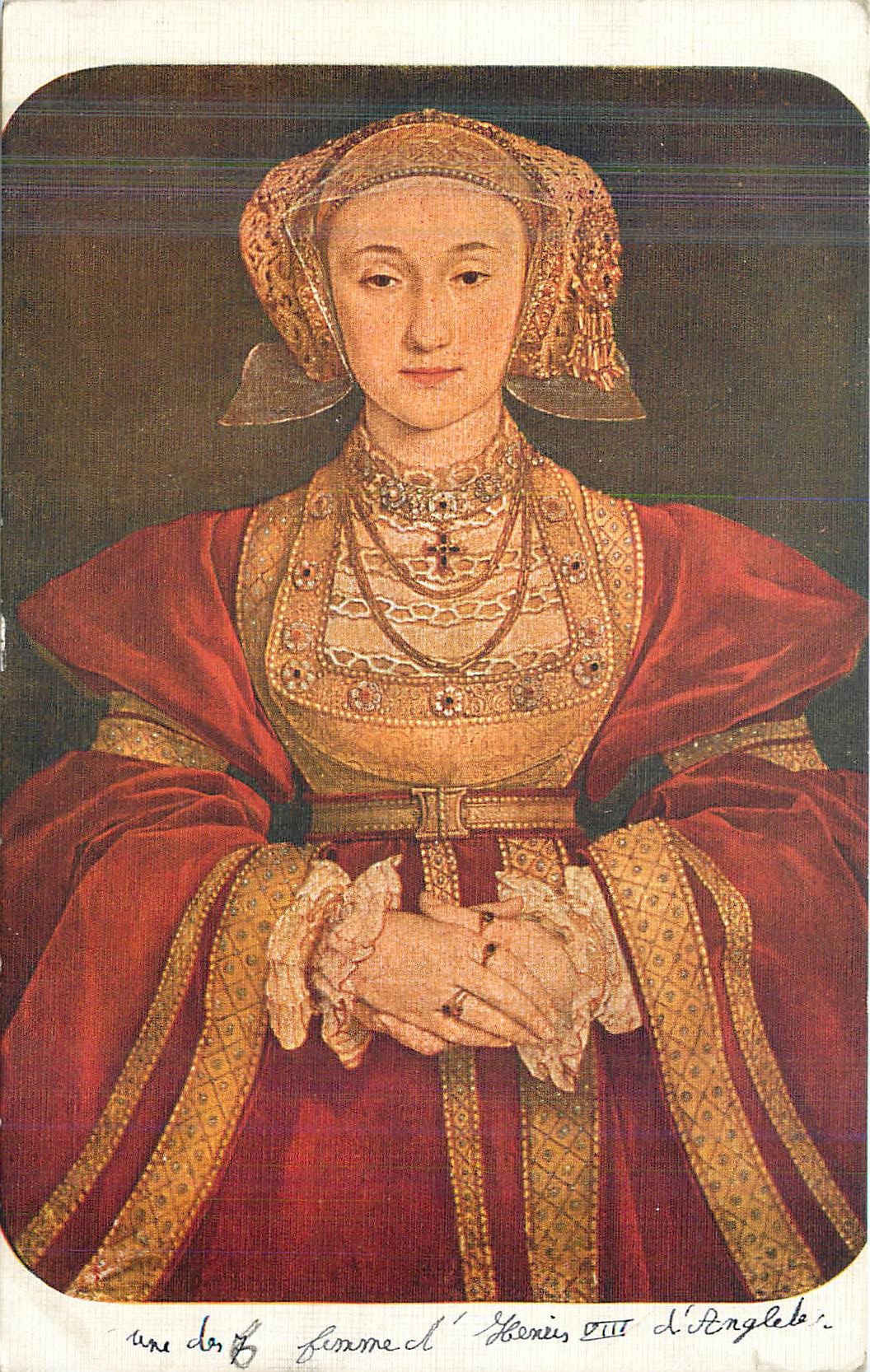 CPA Hans Holbein le jeune Portrait d'Anne du Cieven 