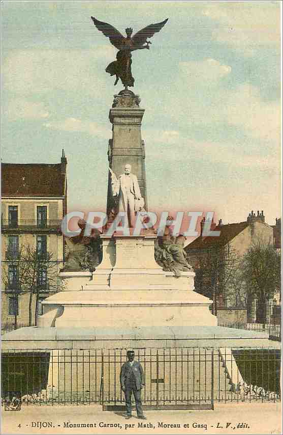 CPA Dijon Monument Carnot par Math Moreau et Gasq 