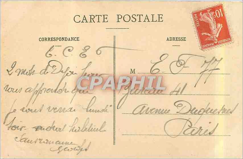 CPA Dijon Monument Carnot par Math Moreau et Gasq  — Rückseite