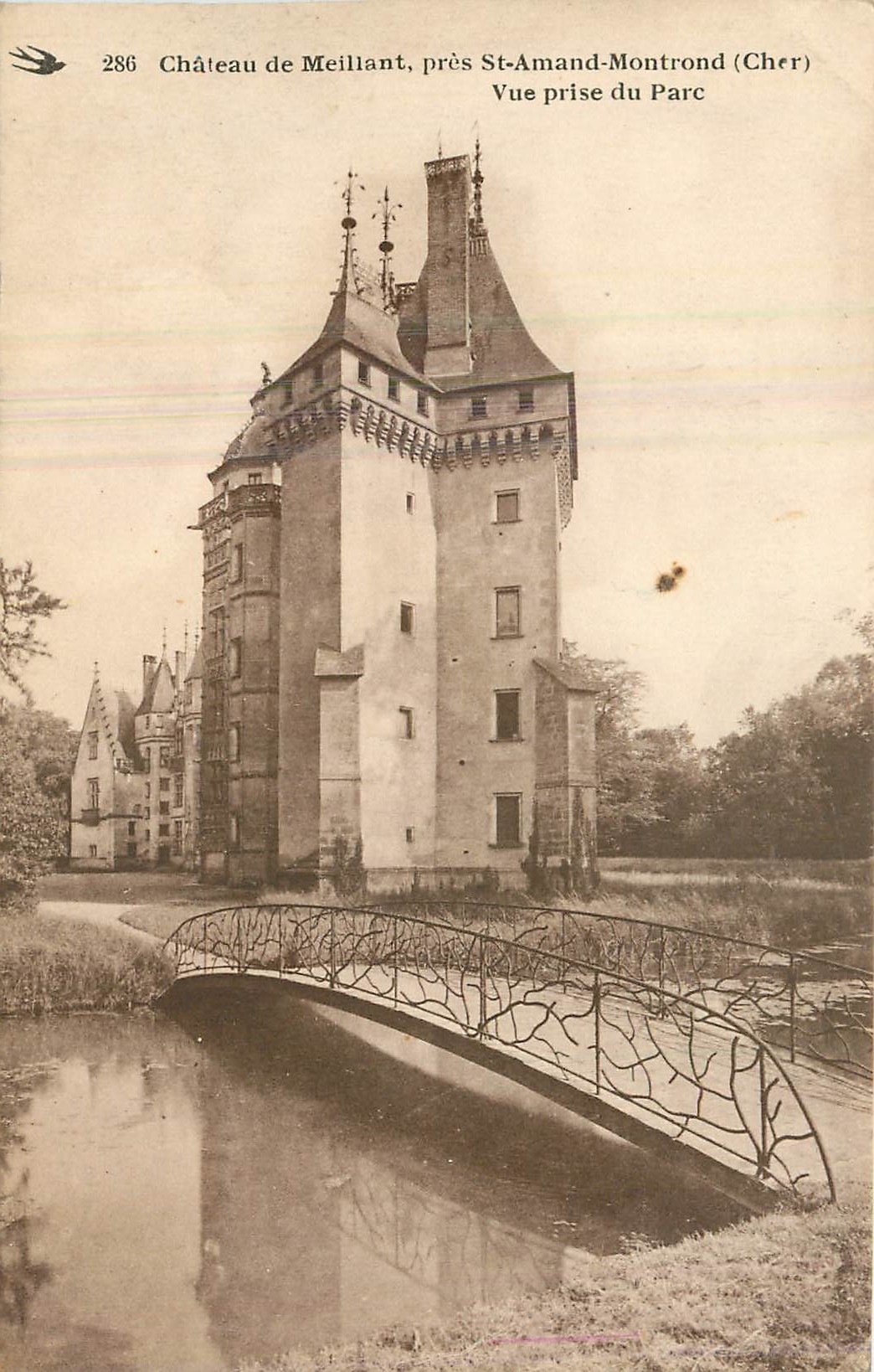Château de Meillant, près St-Amand-Montrond (Cher) — Vue prise du Parc — éditeur non identifié, n° 286
