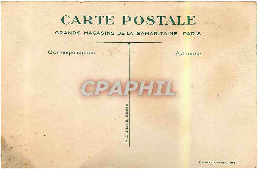 CPA T'en auras pas Enfant Chien Samaritaine — Rückseite