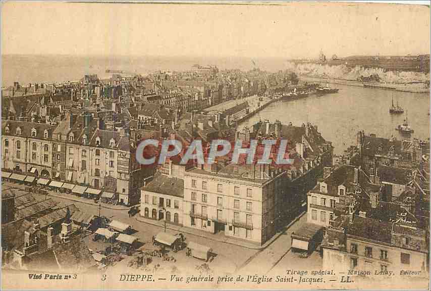 CPA Dieppe Vue generale prise de l'Eglise Saint Jacques 