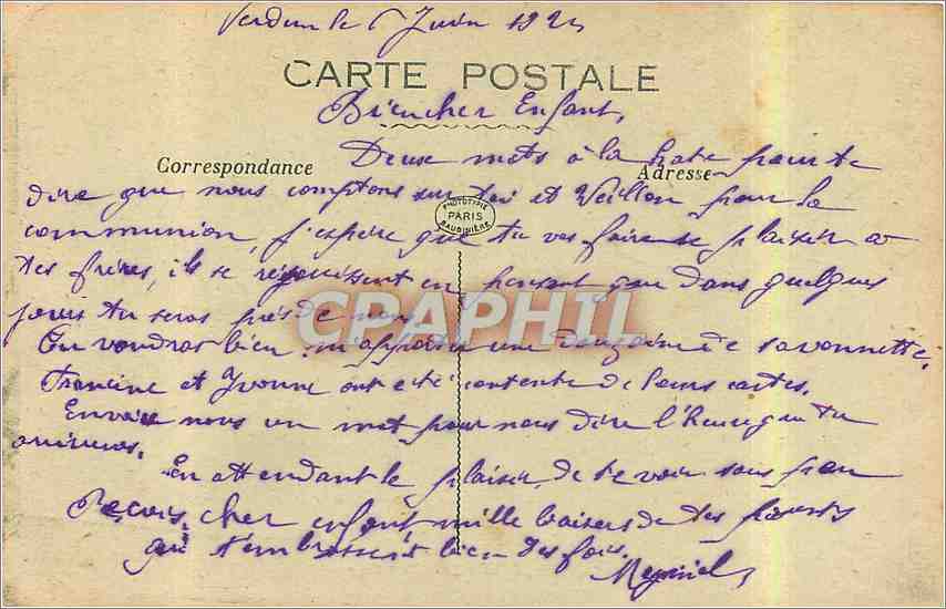 Verdun — Bombardement — La Grande Guerre — Une Rue — Édition La Bétonne, n° 1013 — Verso