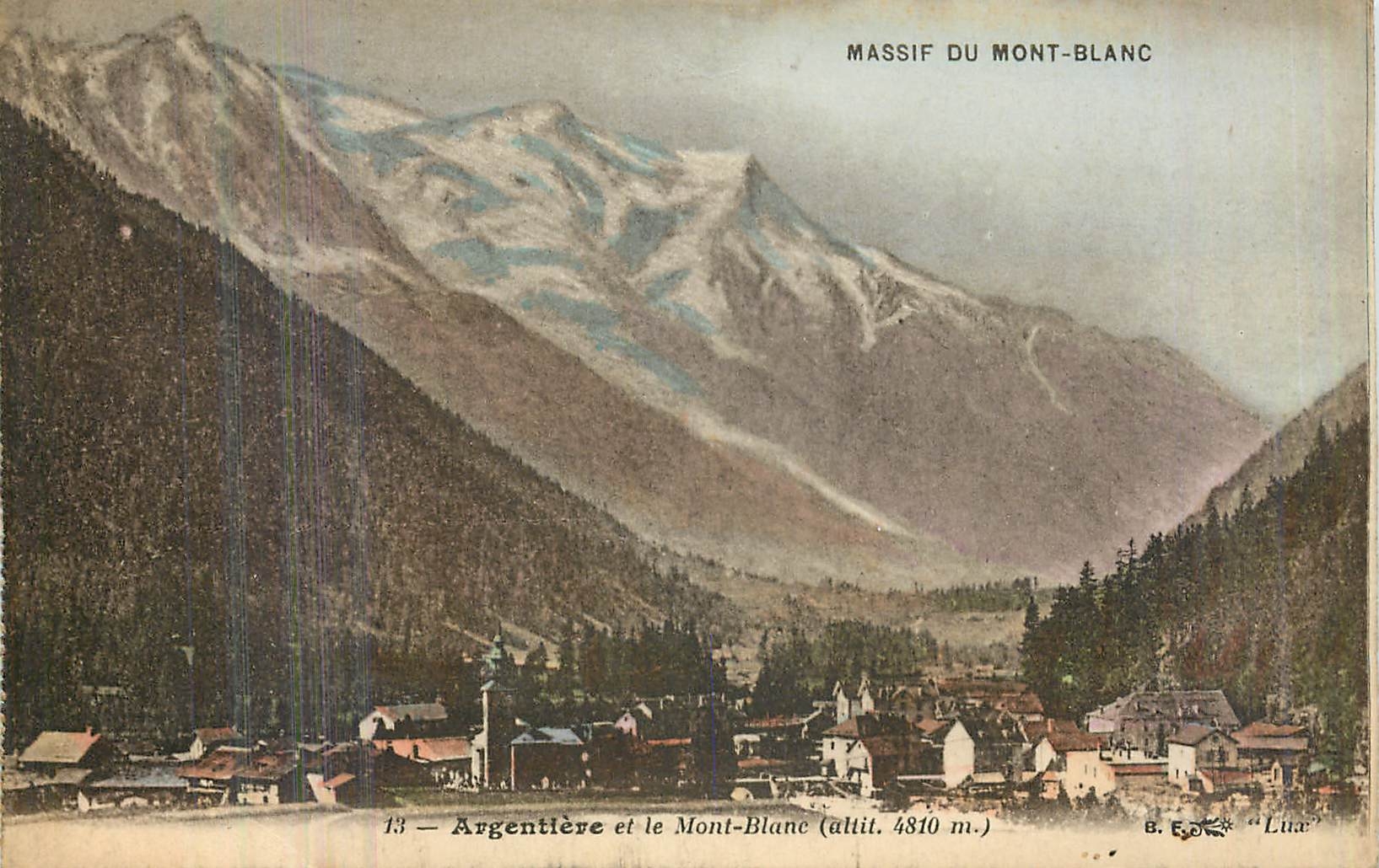 CPA Massif du Mont Blanc Argentiere et le Mont Blanc 