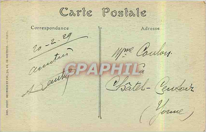 CPA Palais de Compiegne La Salle des Gardes  — Rückseite