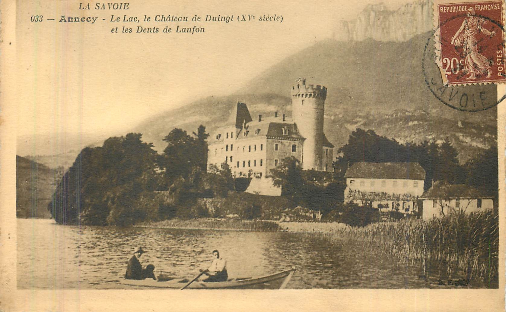 CPA Annecy Le Lac le chateau de Duingt et les Dents de Lanfon 