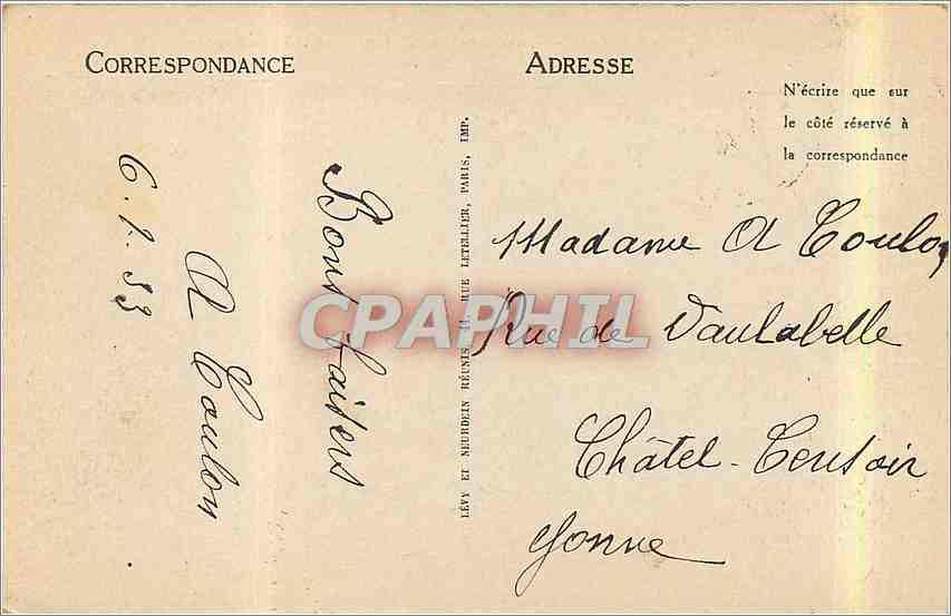 CPA Nantes Le Chateau Grand Logis et Palais Ducal  — Rückseite