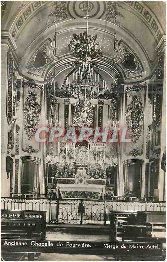 CPM Lyon Ancienne chapelle de Fourviere La Vierge Noire Miraculeuse 