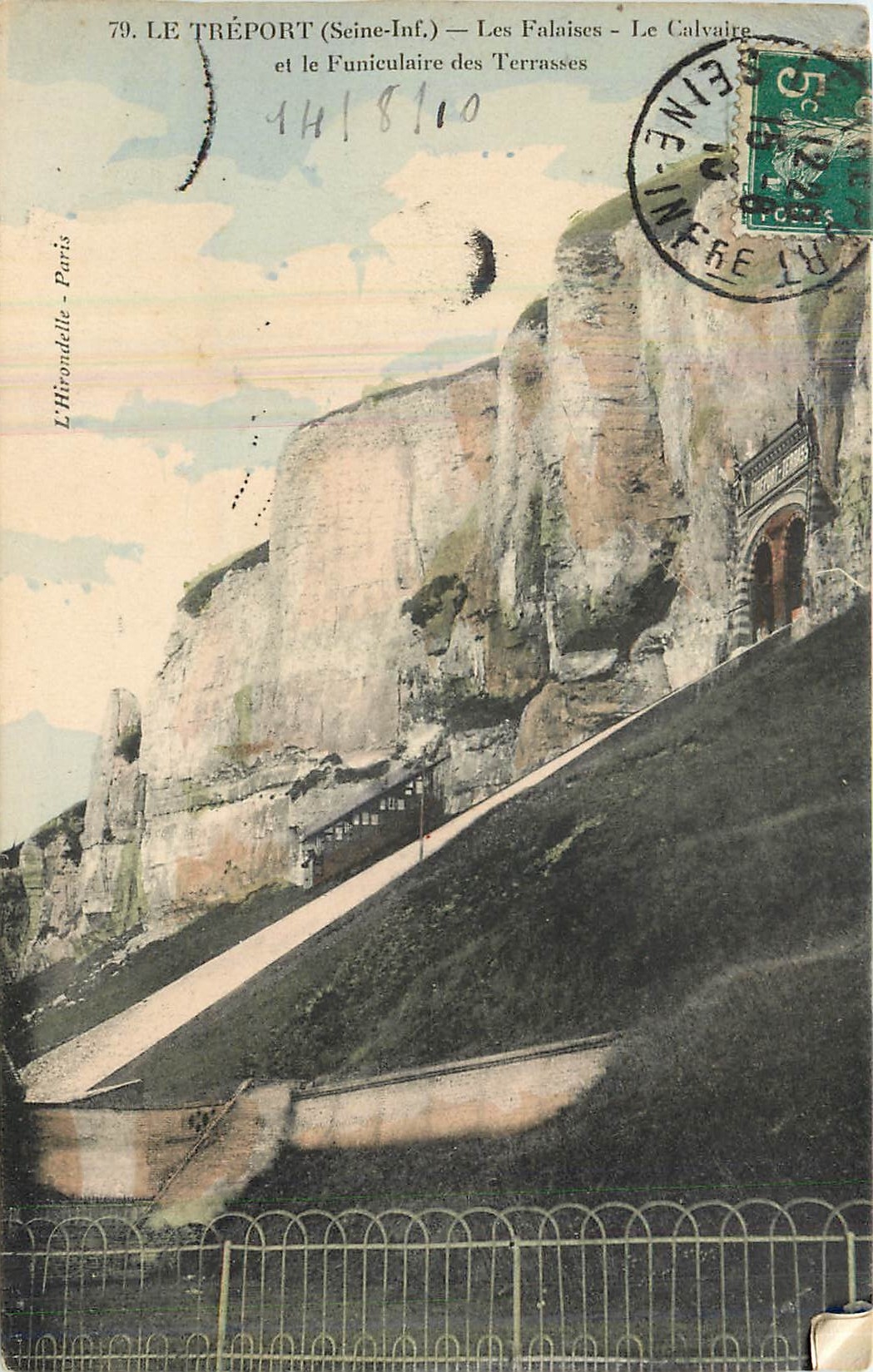 Le Tréport (Seine-Inférieure) — Die Klippen, Das Kreuz und der Seilbahn der Terrassen — L'Horondelle, Paris