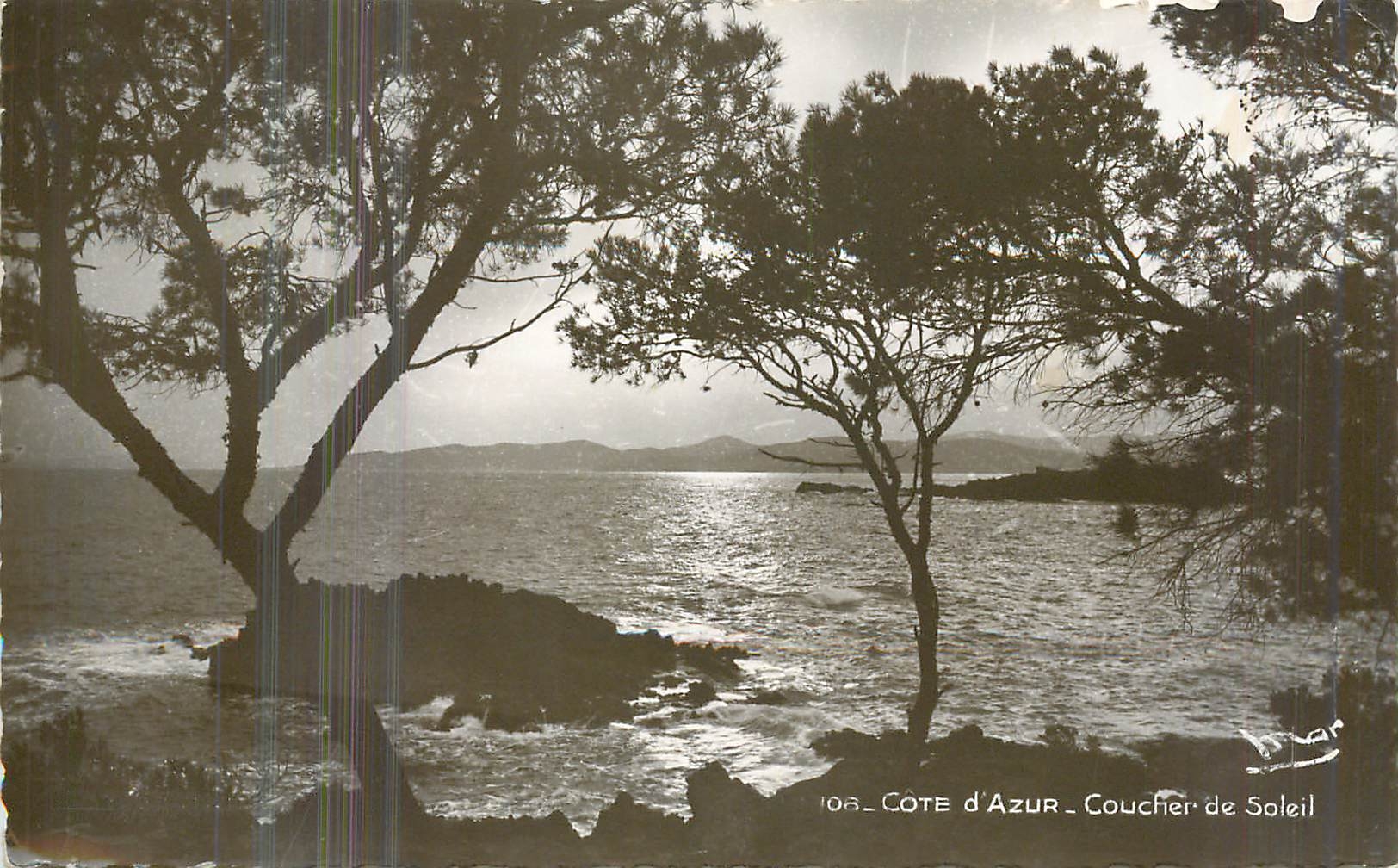 CPM Cote d'Azur Coucher de soleil 