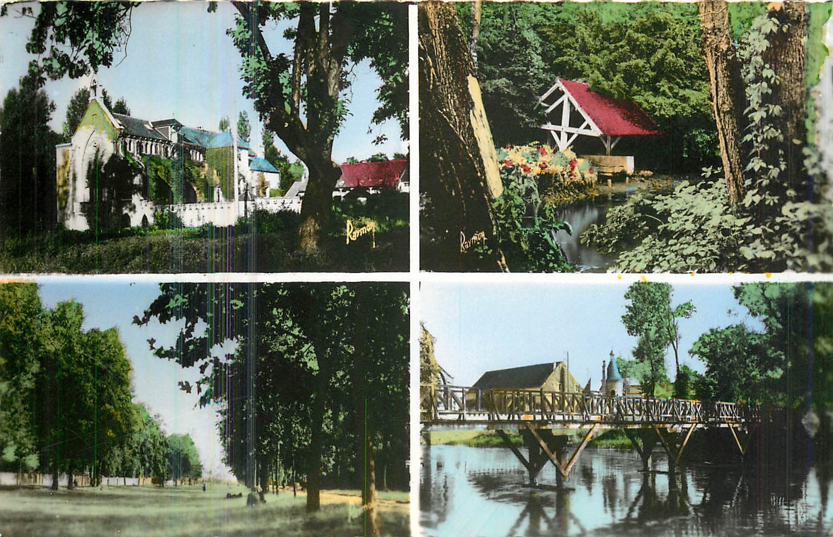 CPM Montgeron S et O Le Moulin de Senlis Les bords de l'Yerres La grande Pelouse L'Yerres pittoresqu