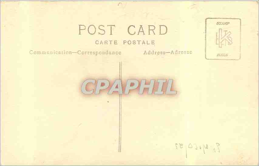 CARTE PHOTO Eglise St Nicolas — Verso