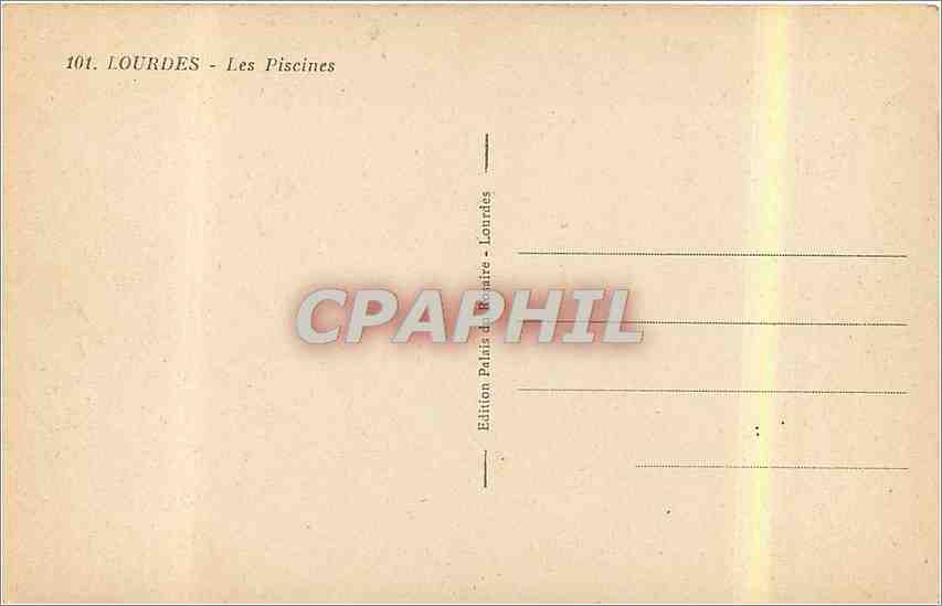 CPA Lourdes Les Piscines  — Verso
