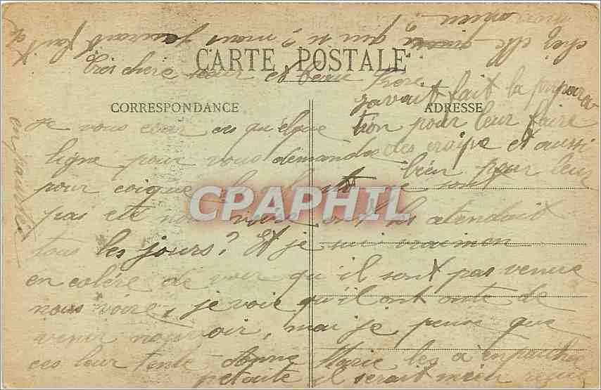 CPA Autour des Lits Clos Le Reveil de l'Enfant  — Verso