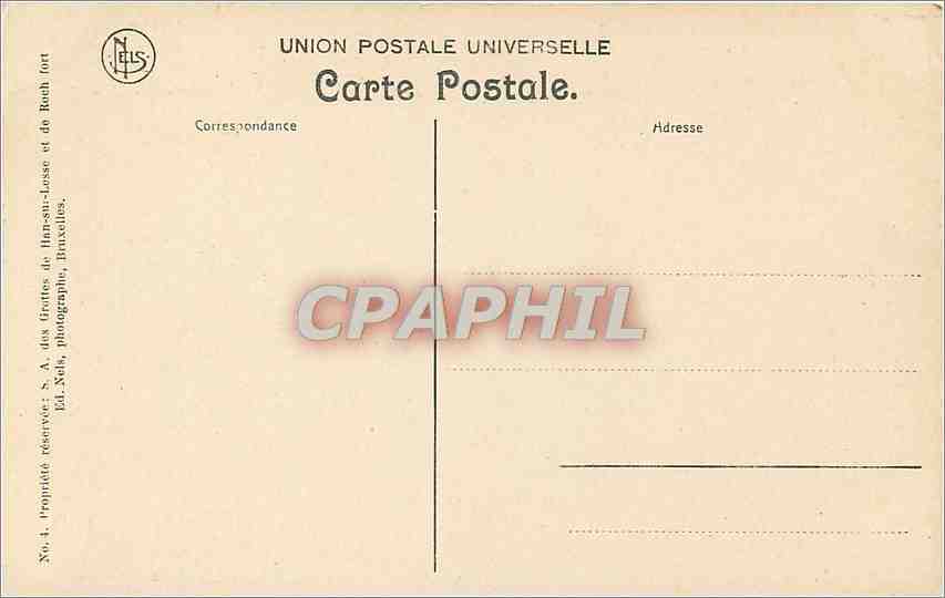 CPA Grotte de Han Le Tonneau des Danaides  — Rückseite