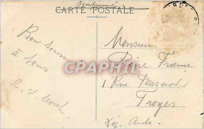 CPA Lourdes Moulin ou est nee Bernadette Soubirous  — Verso