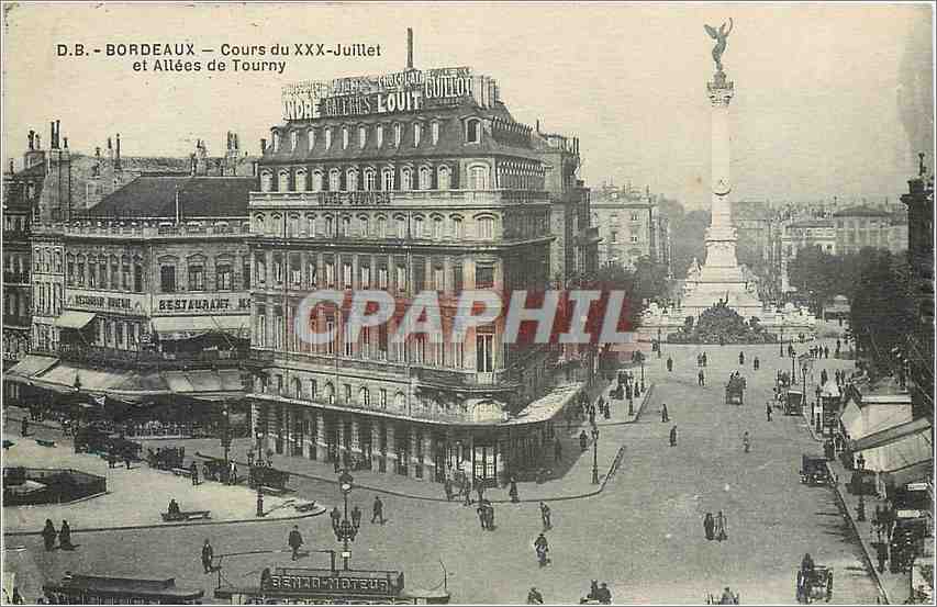 CPA Bordeaux Cours du XXX Juliet et Allees de Tourny 