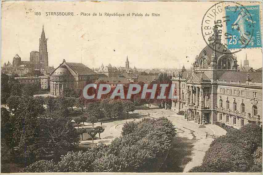 Strasbourg - Place de la République und Palais du Rhin — Verlag EBNIRG, Nr. 166