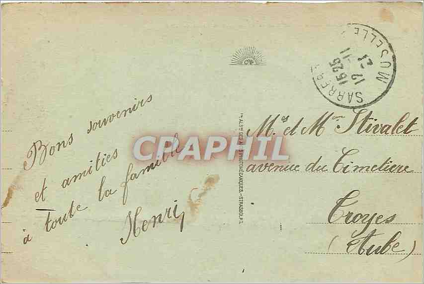 Strasbourg - Place de la République und Palais du Rhin — Verlag EBNIRG, Nr. 166 — Rückseite