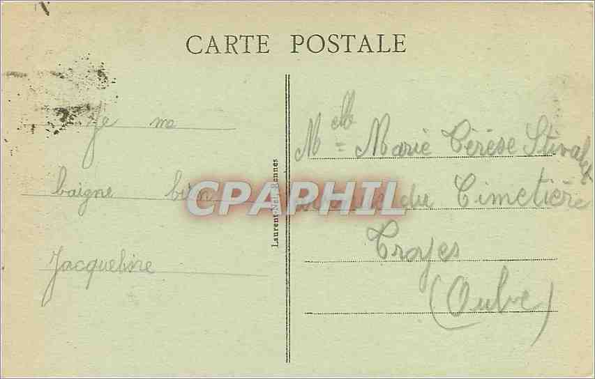 Côte d'Emeraude - St MALO - Le Fort National — éditeur Laurent & Bannes, n° 27771 — Verso