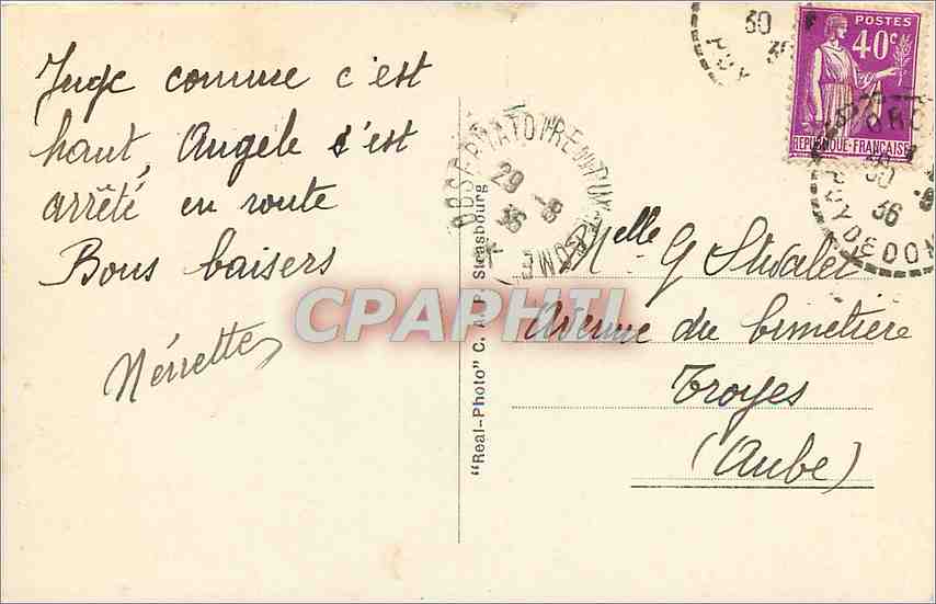 CPA La voie Romaine aboutissant au sommet du Puy de Dome Vue d'avion  — Verso