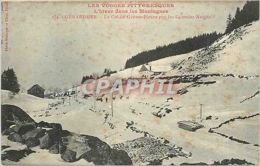 CPA Gerardmer Le Col de Grosse Pierre par les Grandes Neiges 