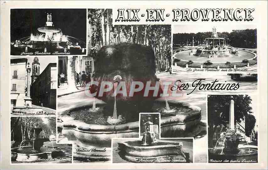 CPM Aix en Provence Les Fontaines 