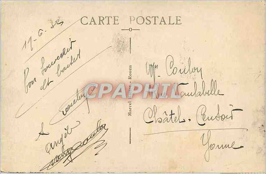 CPA Rouen S Inf Palais de Justice Salle d'Assises  — Verso