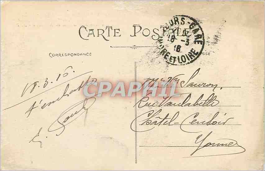CPA Tours I et L L'Eglise ND Lariche cote Sud Ouest  — Verso